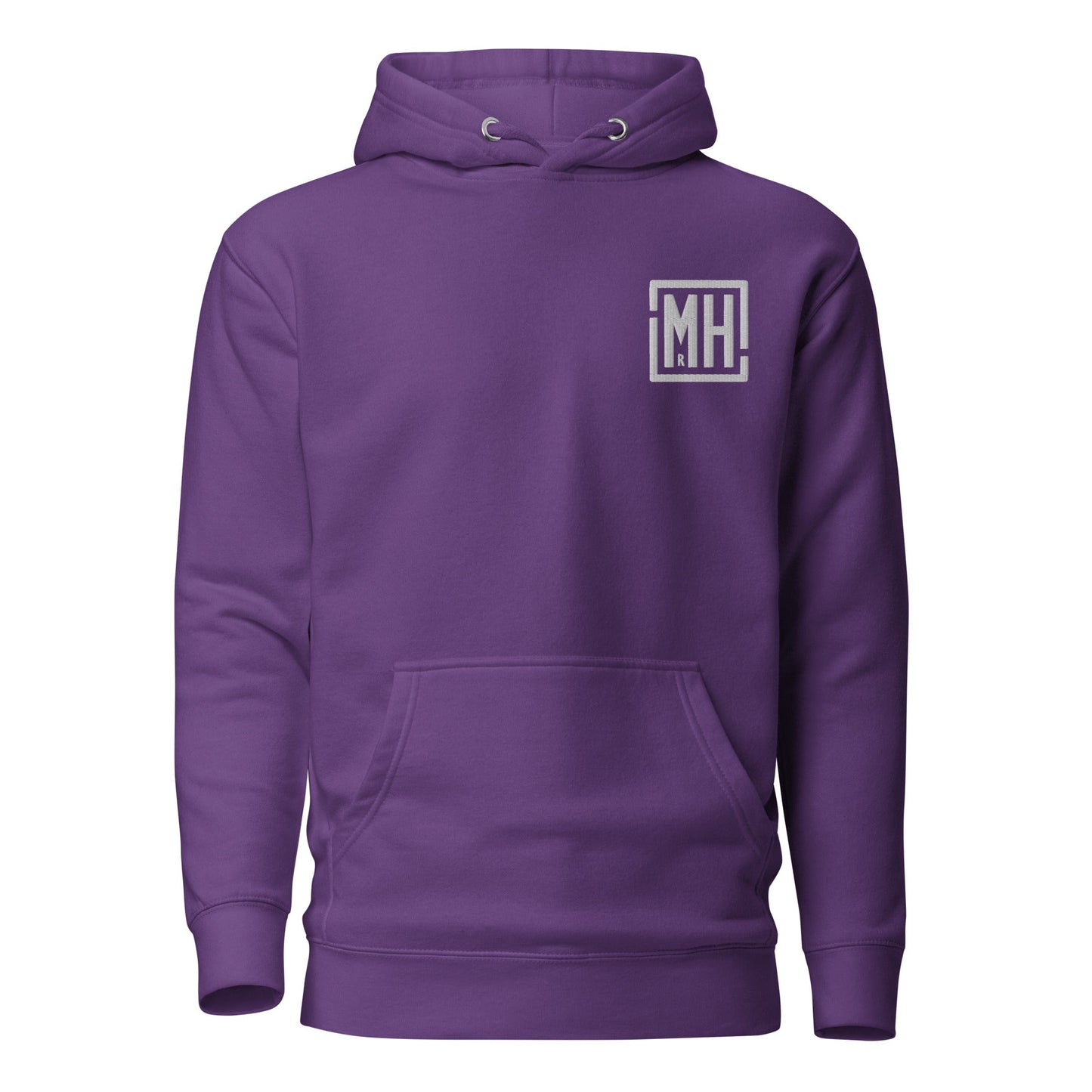 Purple unisex Foden Telehandler hoodie with front pouch pocket and MH logo on chest