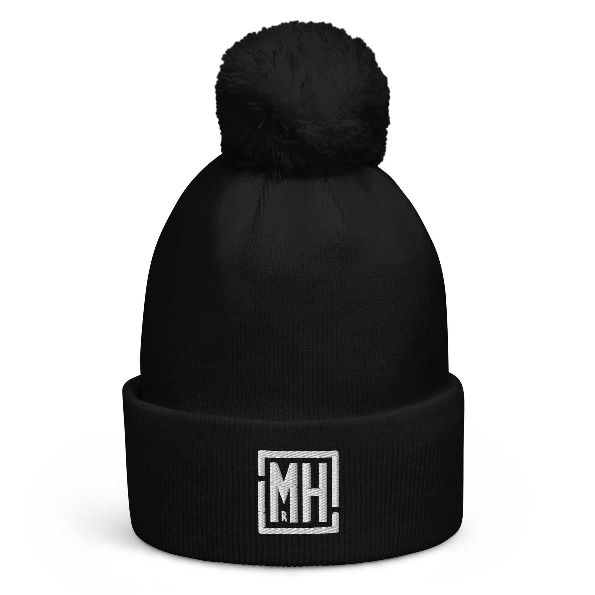 Mr Hewes Logo Pom pom beanie