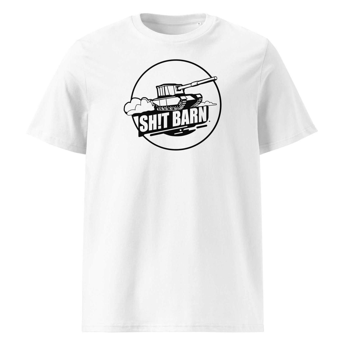 SH!T BARN BW Unisex organic cotton t-shirt