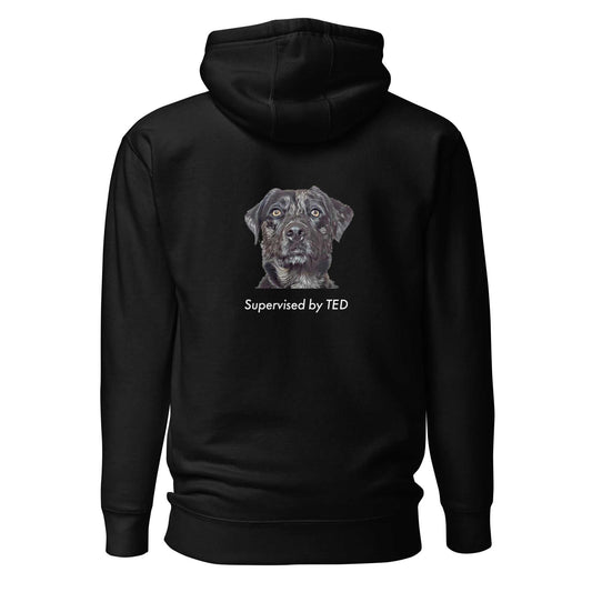 Supervised By Ted Unisex organic cotton graphic hoodie