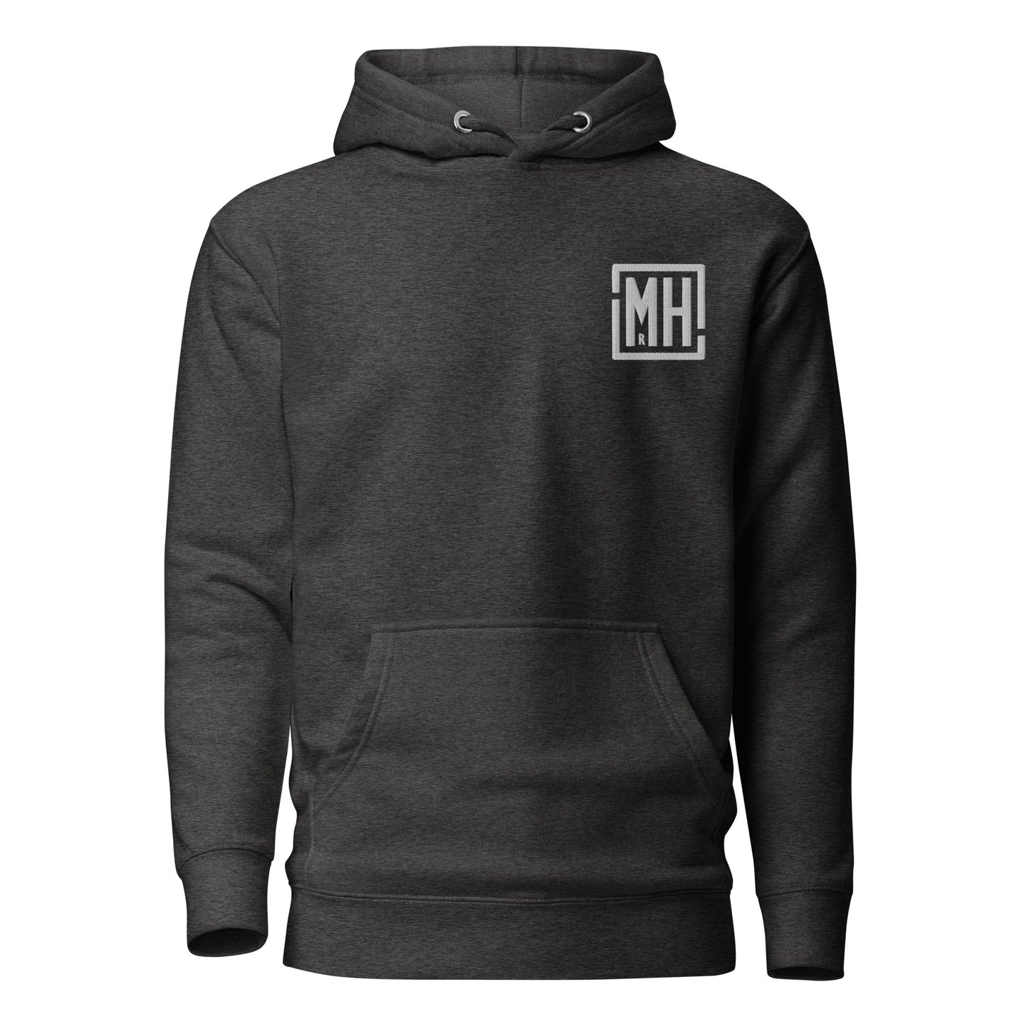 Dark grey unisex Foden Telehandler hoodie with front pouch pocket and MH logo on chest.