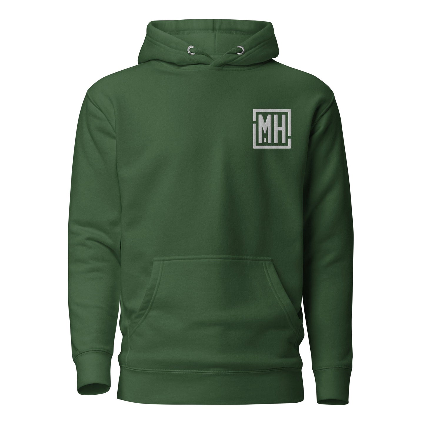 Green unisex Foden Telehandler hoodie with front pocket and MH logo on chest