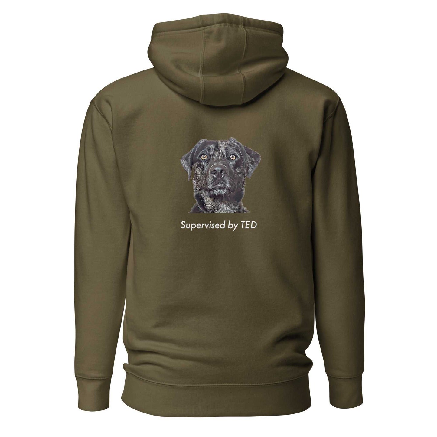 Supervised By Ted Unisex organic cotton graphic hoodie