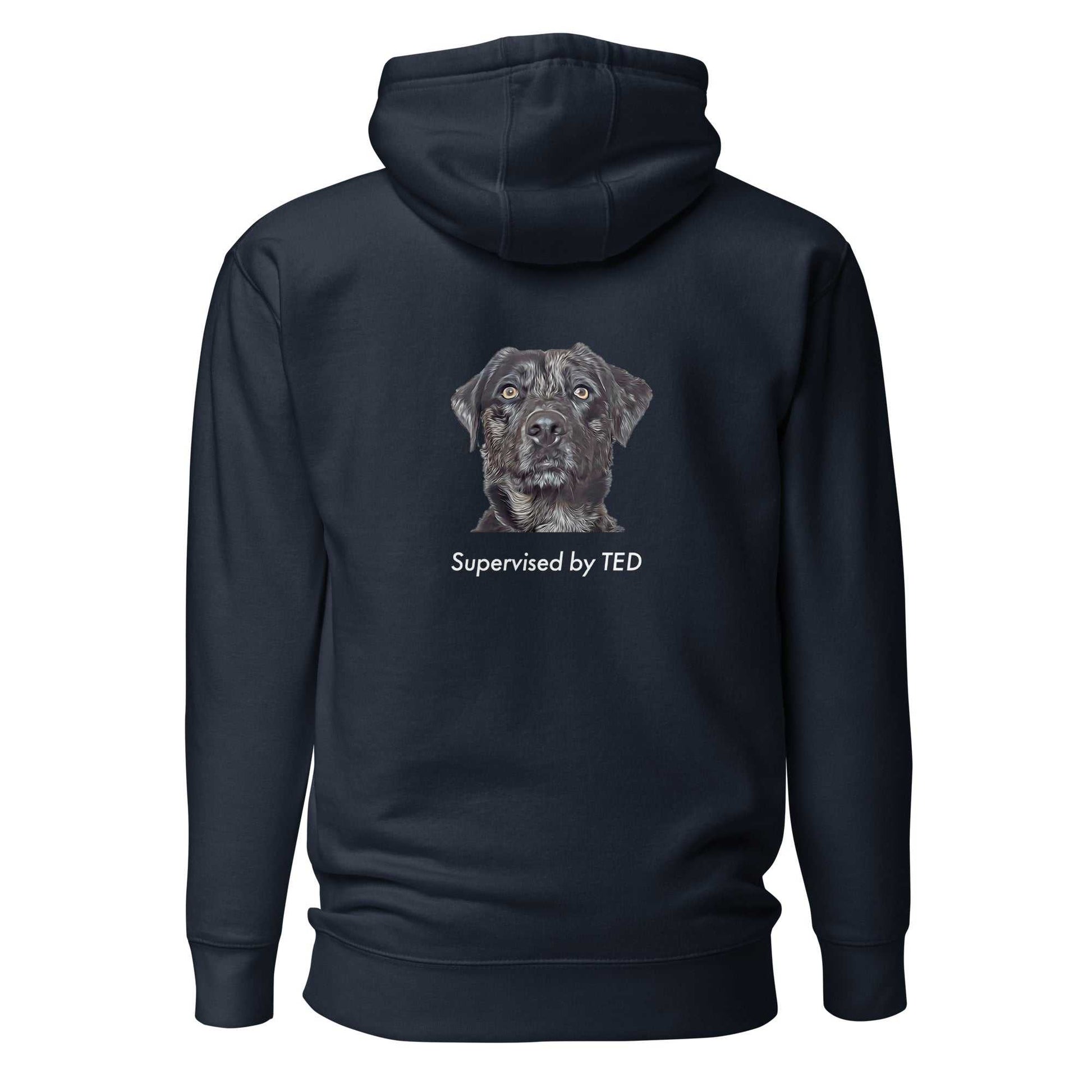 Supervised By Ted Unisex organic cotton graphic hoodie