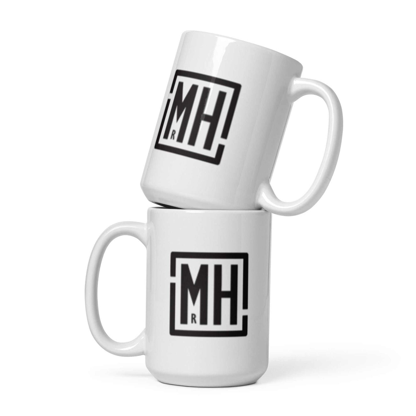 White glossy mug