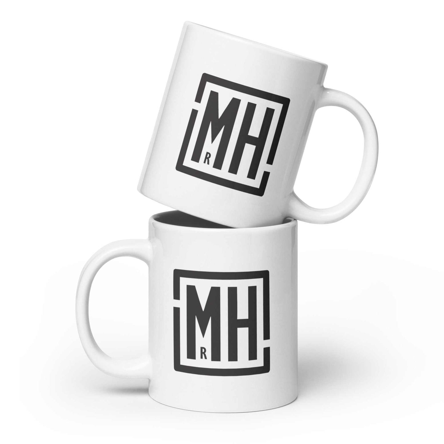 White glossy mug